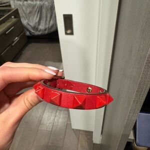 Red Studded Valentino Bracelet